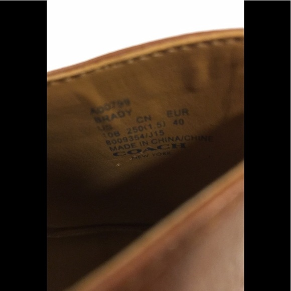 NWT Coach | Brown Brady Open Toe Sling Mule Heels - Picture 9 of 15